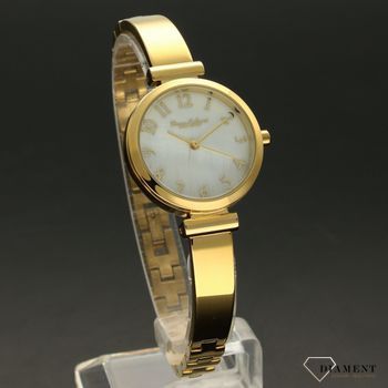 Zegarek damski Bruno Calvani BC9500 złoty perłowa biała tarcza. Złoty zegarek damski z piękną biała tarczckiej kolorystyce. Zegarek damski w złotej kolorystyce to świetny po (2).jpg